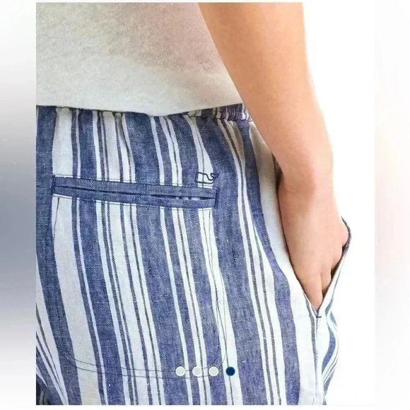 Vineyard Vines Blue and White All Linen Sailing Stripe Pull-On Pants Size XS - Picture 12 of 14